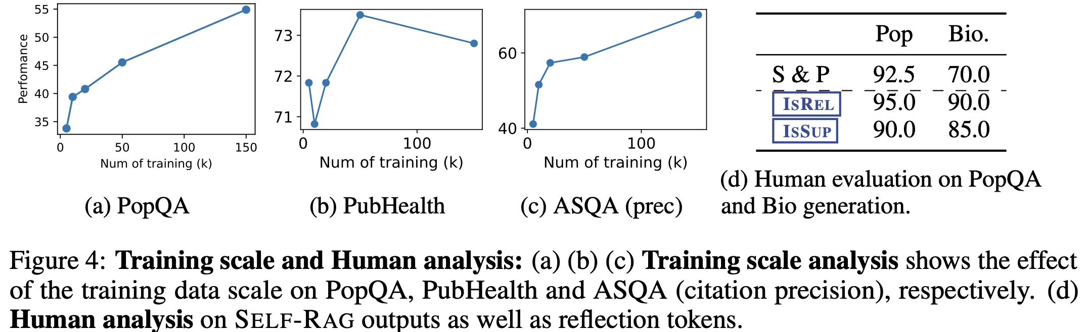 Training scale and Human analysis